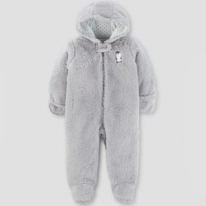 Carter's Newborn Bunting Gray Hooded Sherpa
